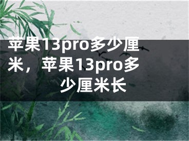 苹果13pro多少厘米，苹果13pro多少厘米长