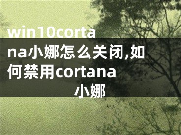 win10cortana小娜怎么关闭,如何禁用cortana小娜