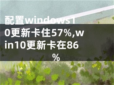配置windows10更新卡住57%,win10更新卡在86%