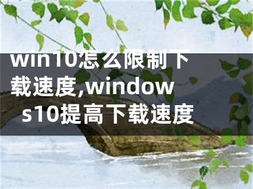 win10怎么限制下载速度,windows10提高下载速度