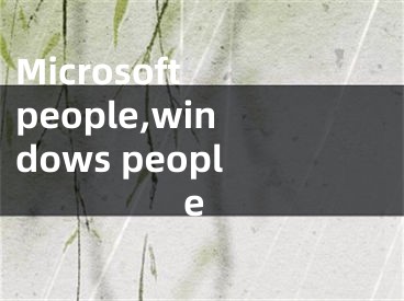 Microsoft people,windows people