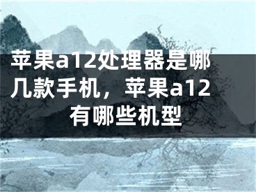 苹果a12处理器是哪几款手机，苹果a12有哪些机型