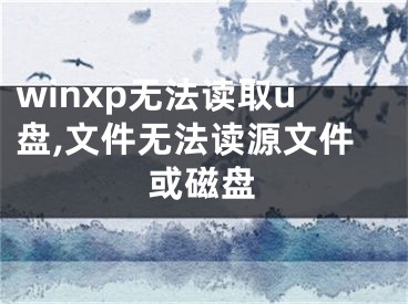 winxp无法读取u盘,文件无法读源文件或磁盘