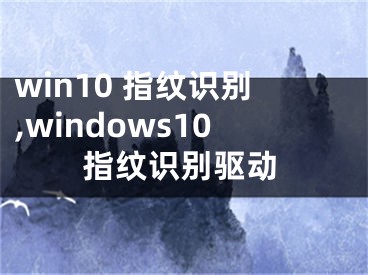 win10 指纹识别,windows10指纹识别驱动