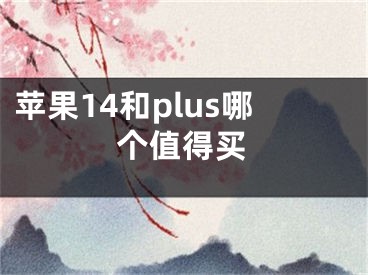 苹果14和plus哪个值得买