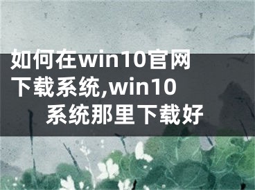 如何在win10官网下载系统,win10系统那里下载好