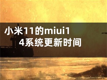 小米11的miui14系统更新时间