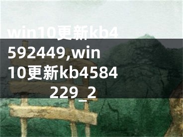 win10更新kb4592449,win10更新kb4584229_2