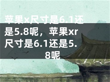 苹果x尺寸是6.1还是5.8呢，苹果xr尺寸是6.1还是5.8呢