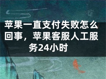 苹果一直支付失败怎么回事，苹果客服人工服务24小时