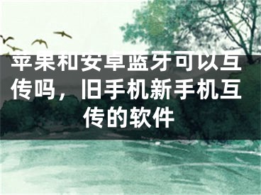 苹果和安卓蓝牙可以互传吗，旧手机新手机互传的软件