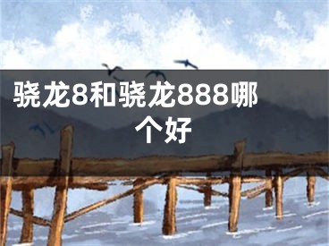 骁龙8和骁龙888哪个好