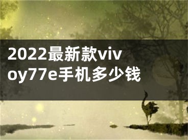 2022最新款vivoy77e手机多少钱