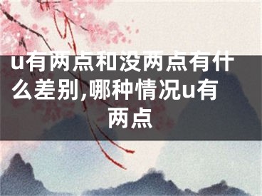 u有两点和没两点有什么差别,哪种情况u有两点