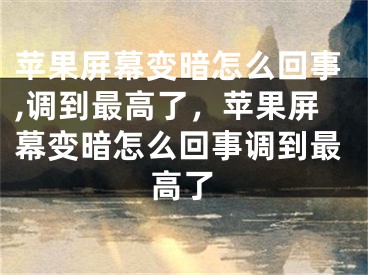 苹果屏幕变暗怎么回事,调到最高了，苹果屏幕变暗怎么回事调到最高了