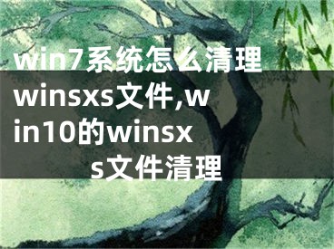win7系统怎么清理winsxs文件,win10的winsxs文件清理