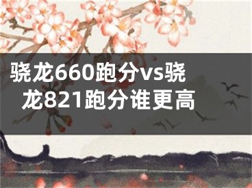 骁龙660跑分vs骁龙821跑分谁更高