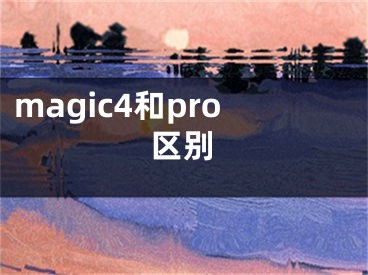 magic4和pro区别