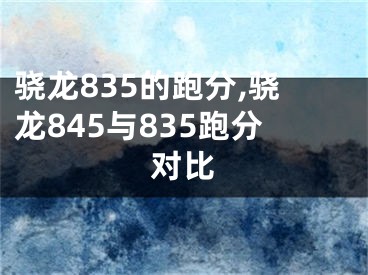 骁龙835的跑分,骁龙845与835跑分对比