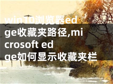 win10浏览器edge收藏夹路径,microsoft edge如何显示收藏夹栏