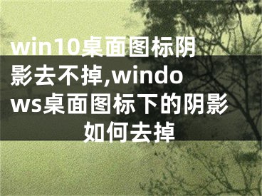 win10桌面图标阴影去不掉,windows桌面图标下的阴影如何去掉