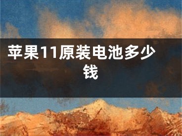 苹果11原装电池多少钱