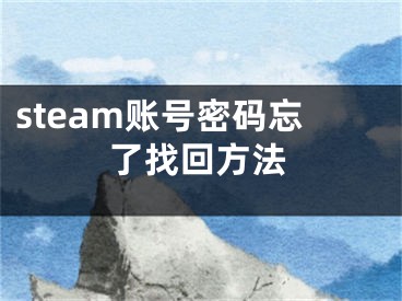 steam账号密码忘了找回方法