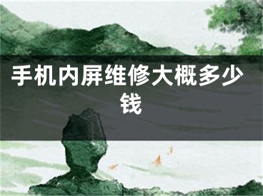 手机内屏维修大概多少钱