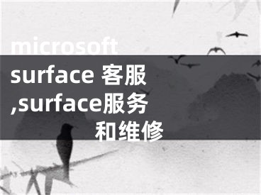 microsoft surface 客服,surface服务和维修