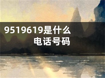 9519619是什么电话号码