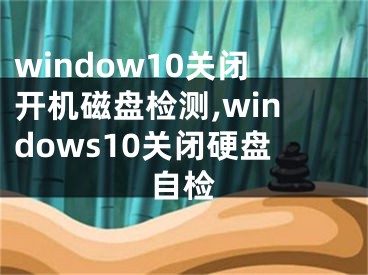 window10关闭开机磁盘检测,windows10关闭硬盘自检