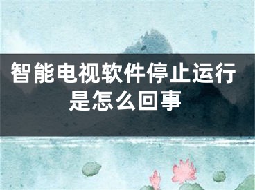 智能电视软件停止运行是怎么回事