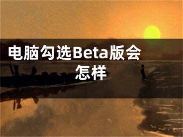 电脑勾选Beta版会怎样