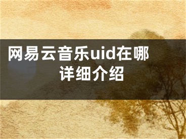 网易云音乐uid在哪详细介绍