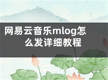 网易云音乐mlog怎么发详细教程