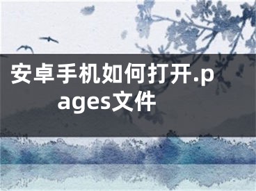 安卓手机如何打开.pages文件