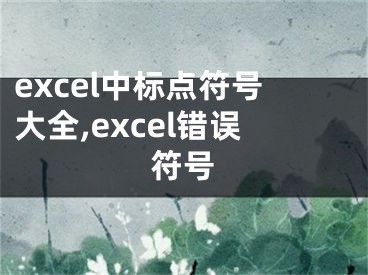 excel中标点符号大全,excel错误符号