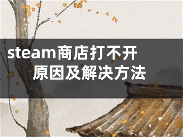 steam商店打不开原因及解决方法