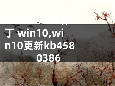 kb2670838补丁 win10,win10更新kb4580386