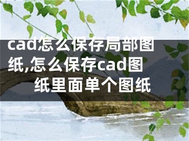 cad怎么保存局部图纸,怎么保存cad图纸里面单个图纸