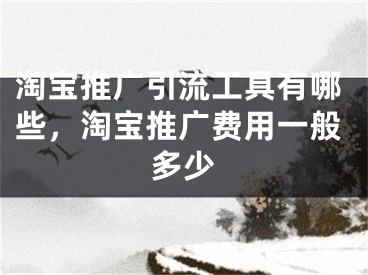 淘宝推广引流工具有哪些，淘宝推广费用一般多少