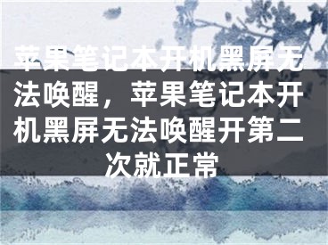 苹果笔记本开机黑屏无法唤醒，苹果笔记本开机黑屏无法唤醒开第二次就正常