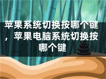 苹果系统切换按哪个键，苹果电脑系统切换按哪个键
