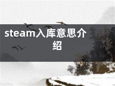 steam入库意思介绍