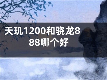 天玑1200和骁龙888哪个好