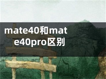 mate40和mate40pro区别