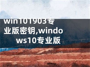 win101903专业版密钥,windows10专业版