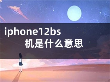 iphone12bs机是什么意思