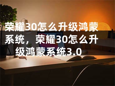 荣耀30怎么升级鸿蒙系统，荣耀30怎么升级鸿蒙系统3.0