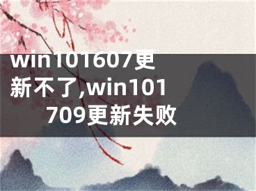 win101607更新不了,win101709更新失败